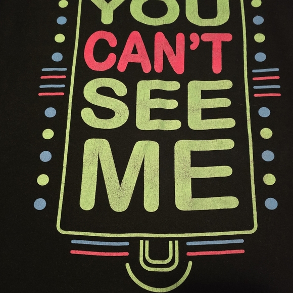 WWE Wrestling JOHN CENA You Can't See Me Black T-Shirt - Picture 5 of 7